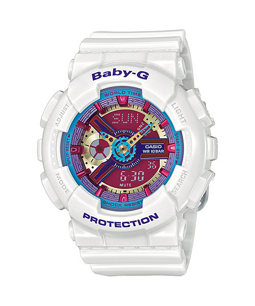 CASIO BABY-G นาฬิกาข้อมือ นาฬิกากันน้ำ นาฬิกาของแท้ ประกันศูนย์ CMG 1 ปี รุ่น BA-112-7A นาฬิกาสีขาว