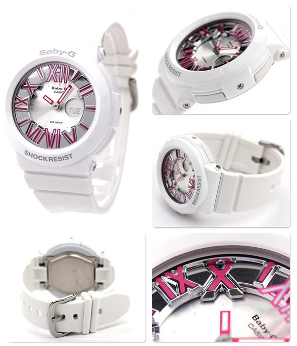 CASIO BABY-G นาฬิกาข้อมือ นาฬิกากันน้ำ นาฬิกาของแท้ ประกันศูนย์ CMG 1 ปี รุ่น BGA-160-7B2 นาฬิกาสีขาว