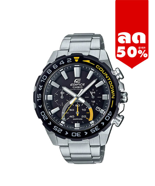 CASIO EDIFICE นาฬิกาข้อมือ นาฬิกากันน้ำ นาฬิกาของแท้ ประกันศูนย์ CMG 1 ปี รุ่น EFS-S550DB-1A นาฬิกาสีเงิน