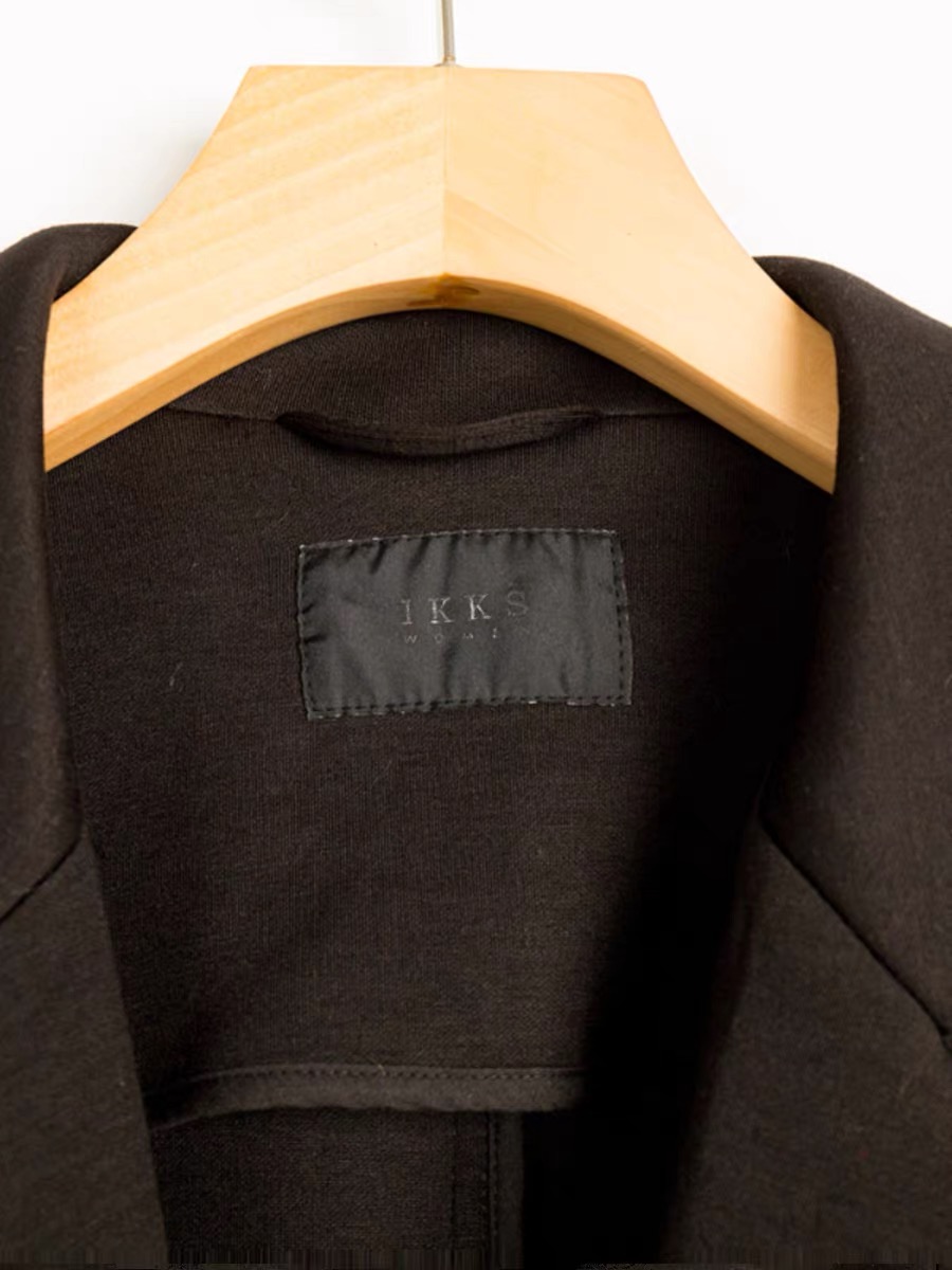 เสื้อโค้ทวูล Trench coat เสื้อโค้ทวูล โค้ทสีดำ แบรนด์ IKKS WOMAN