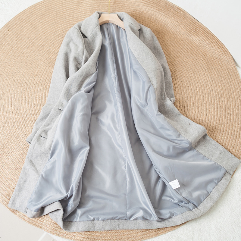 Gyle เสื้อโค้ท เสื้อกันหนาว เนื้อผ้าสักหลาดวูล โค้ทวูลสีดำ แต่งกระดุมสองแถว แบรนด์ GYLE (JAPAN)