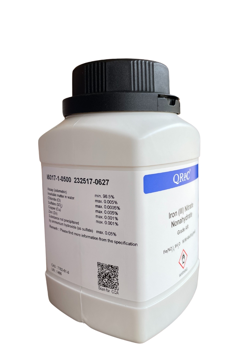Iron (III) Nitrate 9 hydrate, AR 500 g. QReC™