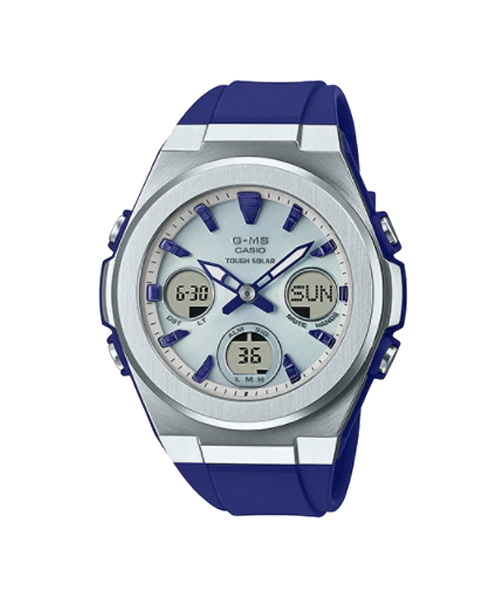 CASIO MID YEAR SALE G-MS นาฬิกาข้อมือ นาฬิกากันน้ำ นาฬิกาของแท้ ประกันศูนย์ CMG 1 ปี รุ่น MSG-S600-2A นาฬิกาสีน้ำเงิน
