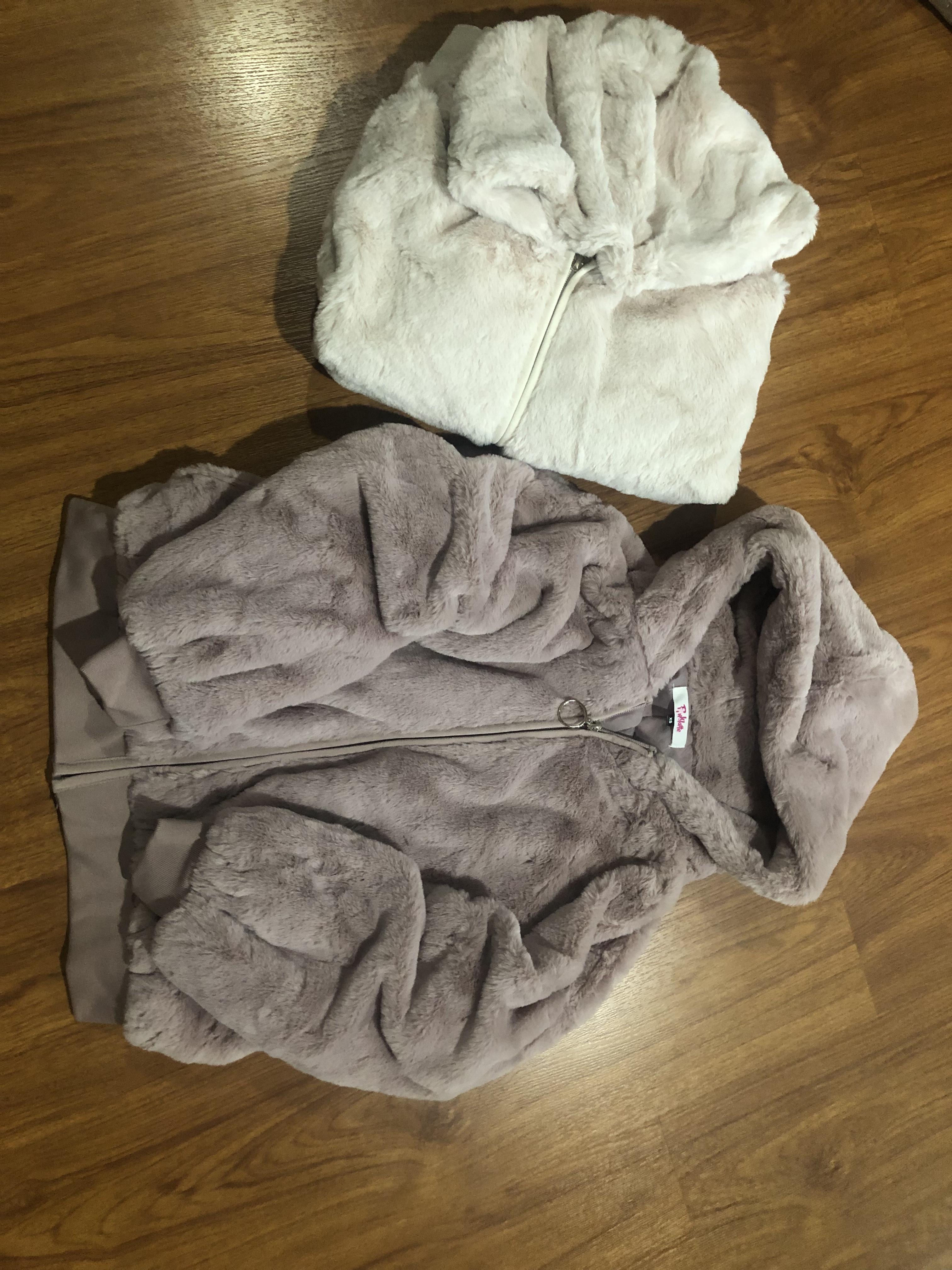 Pink latte เสื้อเฟอร์กันหนาว หมวกฮู้ด เสื้อขน (FLUFFY COAT ) แบรนด์ Pink latte