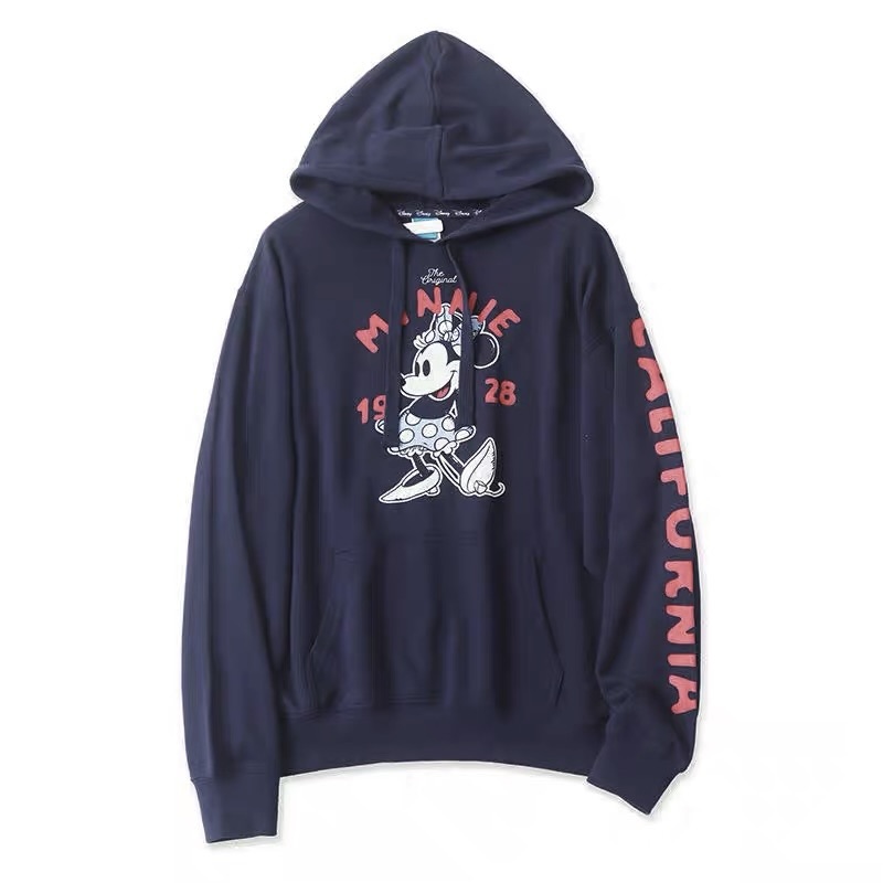 เสื้อฮู้ด วอร์ม สเวตเตอร์ Disney เสื้อมิคกี้ Minnie Hoodie 1928 CALIFORNIA mickey แขนยาว สีดำ ลายการ์ตูนมิคกี้ งาน DISNEY ดำ