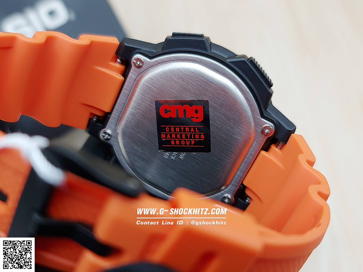 CASIO นาฬิกาคาสิโอ นาฬิกาข้อมือ นาฬิกากันน้ำ นาฬิกาของแท้ ประกันศูนย์ CMG 1 ปี รุ่น AE-1000W-4B นาฬิกาสีส้ม