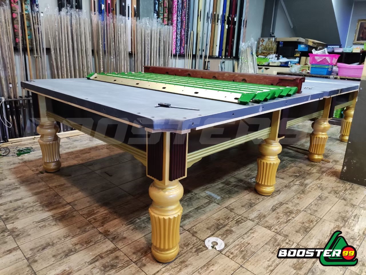 โต๊ะสนุกเกอร์ มือ1 ขนาด5x10ฟุต พื้นหินชนวนนอกแท้ ชุดA