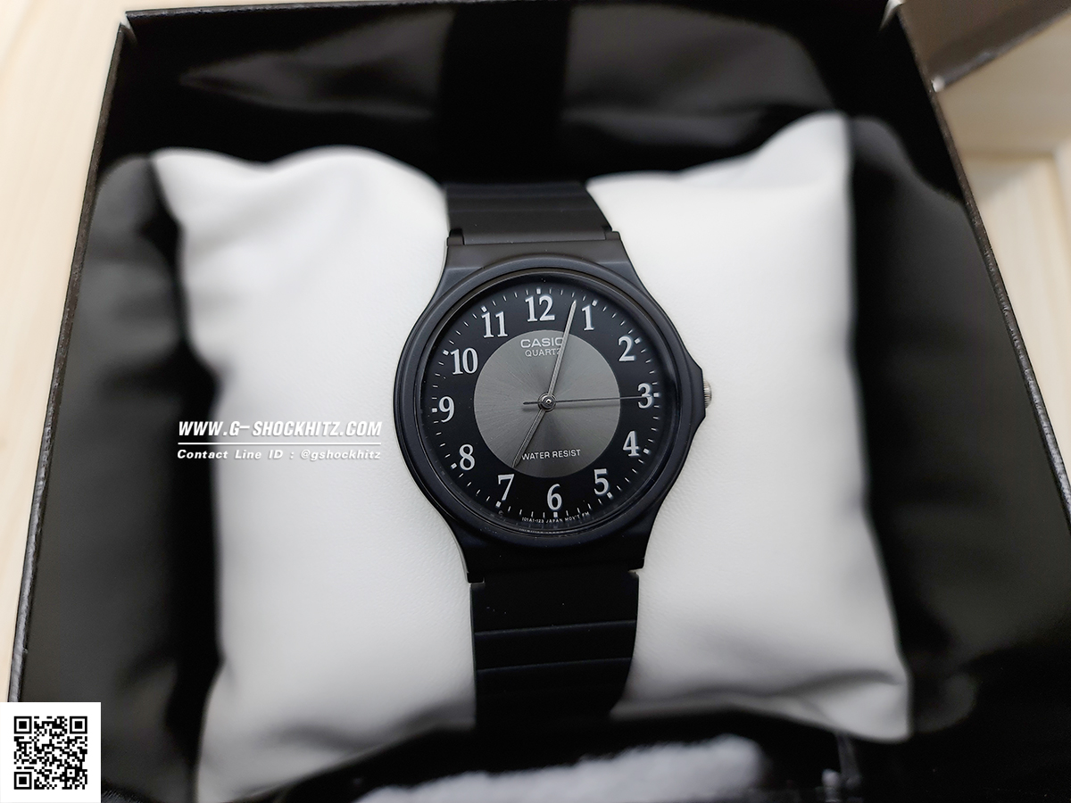 CASIO นาฬิกาคาสิโอ นาฬิกาข้อมือ นาฬิกากันน้ำ นาฬิกาของแท้ ประกันศูนย์ CMG 1 ปี รุ่น MQ-24-1B3 นาฬิกาสีดำ