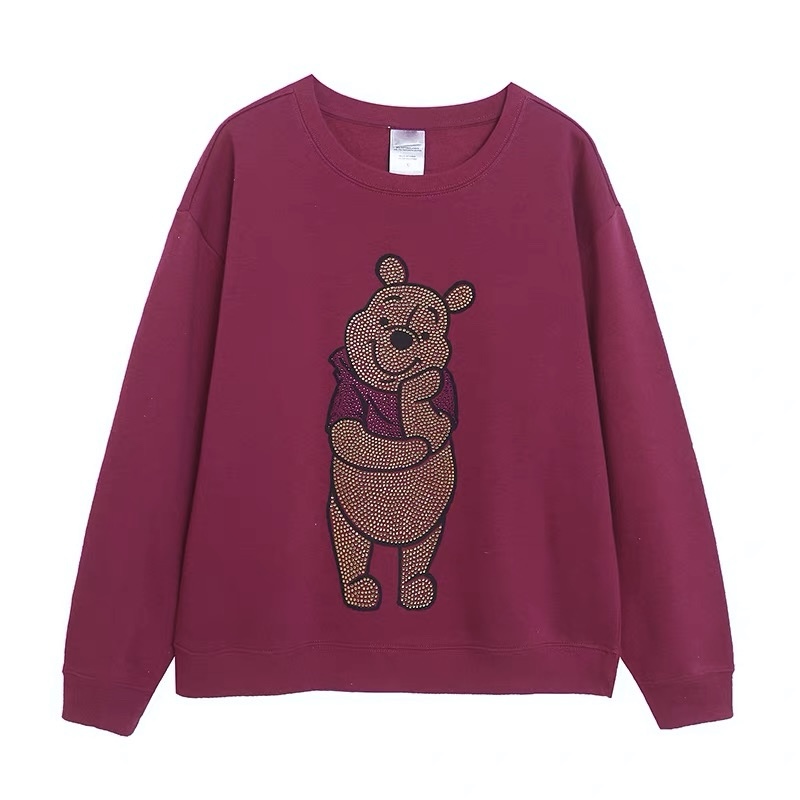 WINNIE THE POOH blink red Sweatshirt Women Daisies Yellow สำเนา ชมพู