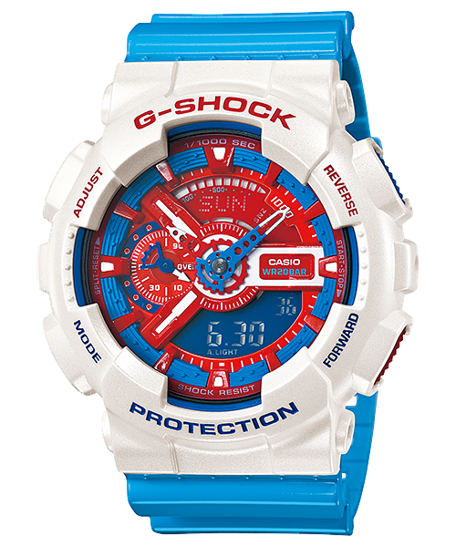 CASIO G-SHOCK นาฬิกาข้อมือ นาฬิกากันน้ำ นาฬิกาของแท้ ประกันศูนย์ CMG 1 ปี รุ่น GA-110AC-7A นาฬิกาสีขาว