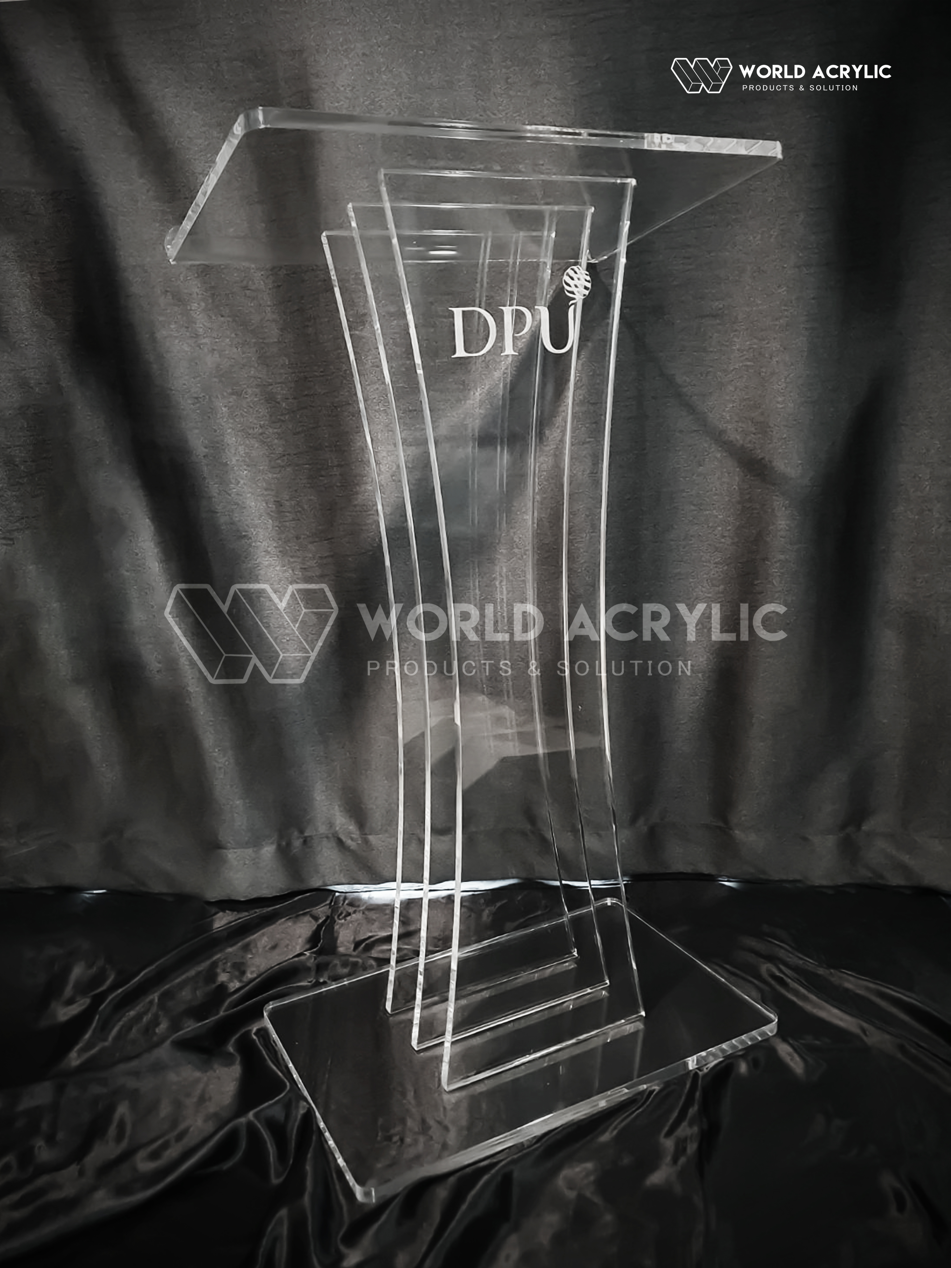 โพเดียม โพเดียมอะครีลิคใส แท่นบรรยาย PODIUM