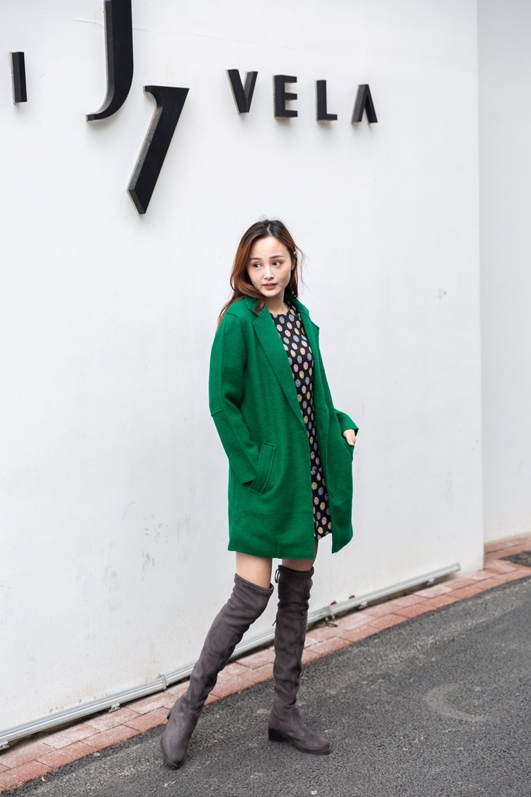 เสื้อโค้ท peacoat เสื้อโค้ทเฟอร์ โค้ทสีแแดง แบรนด์ La chapelle
