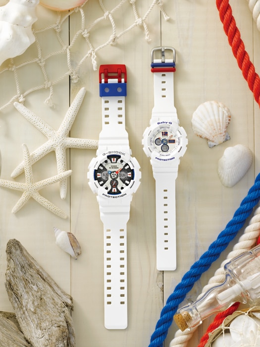 CASIO BABY-G นาฬิกาข้อมือ นาฬิกากันน้ำ นาฬิกาของแท้ ประกันศูนย์ CMG 1 ปี รุ่น BA-120TR-7B นาฬิกาสีขาว