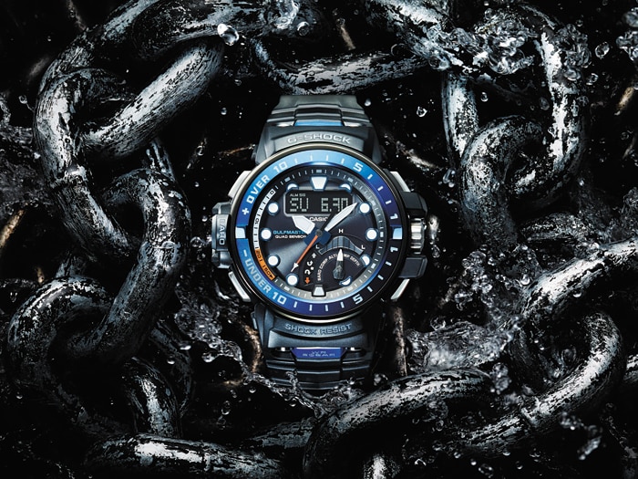 CASIO G-SHOCK นาฬิกาข้อมือ นาฬิกากันน้ำ นาฬิกาของแท้ ประกันศูนย์ CMG 1 ปี รุ่น GWN-Q1000-1A นาฬิกาสีดำ
