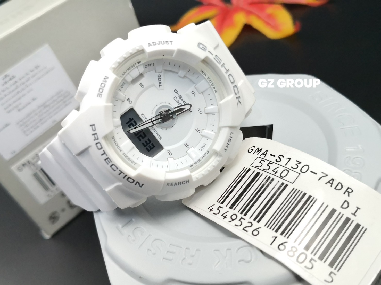 CASIO G-SHOCK นาฬิกาข้อมือ นาฬิกากันน้ำ นาฬิกาของแท้ ประกันศูนย์ CMG 1 ปี รุ่น GMA-S130-7A นาฬิกาสีขาว