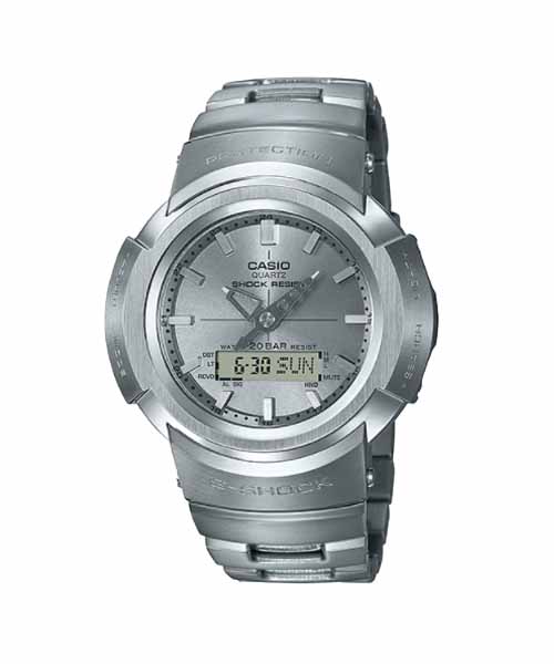 CASIO G-SHOCK นาฬิกาข้อมือ นาฬิกากันน้ำ นาฬิกาของแท้ ประกันศูนย์ CMG 1 ปี รุ่น AWM-500D-1A8 นาฬิกาสีเงิ
