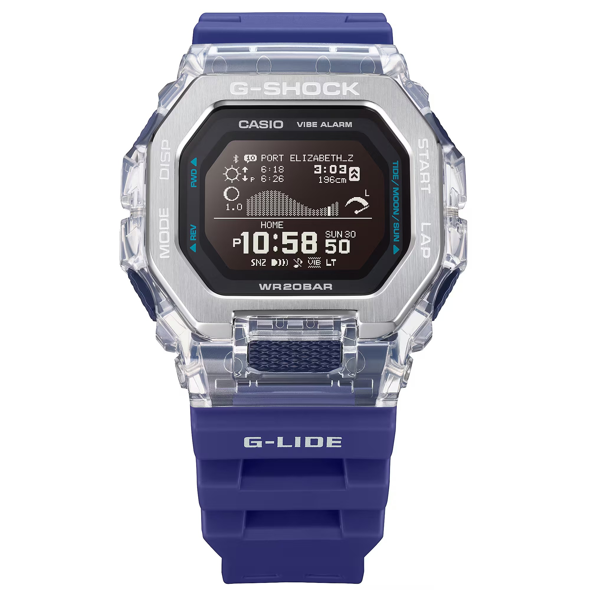 CASIO G-SHOCK นาฬิกาข้อมือ นาฬิกากันน้ำ นาฬิกาของแท้ ประกันศูนย์ CMG 1 ปี รุ่น GBX-100S-2 นาฬิกาสีน้ำเงิน