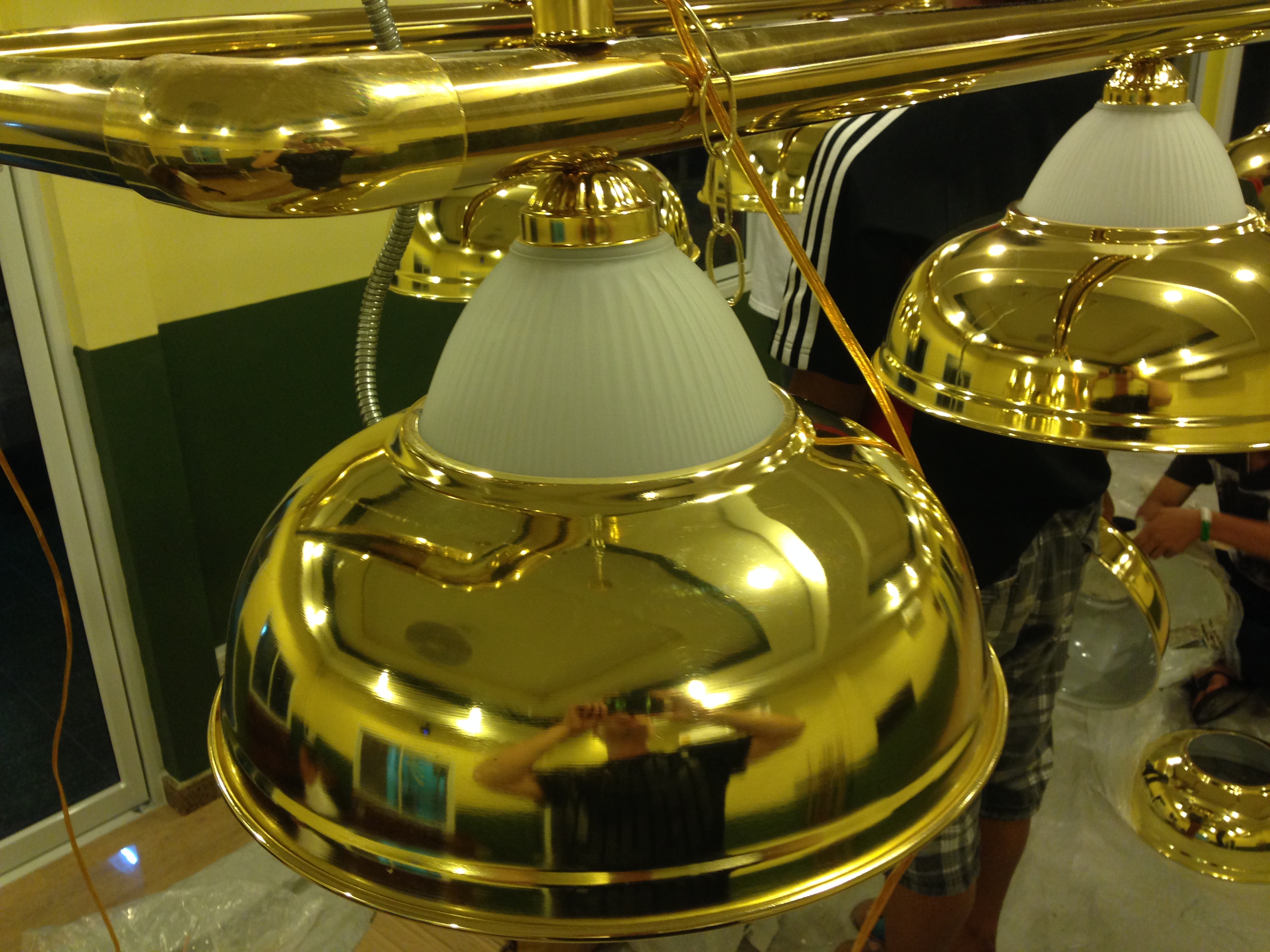 โคมไฟ โต๊ะสนุกเกอร์ แบบ ชามทอง *12 ดวง (ราคาต่อ 1ชุด *ไม่รวมหลอดไฟ)