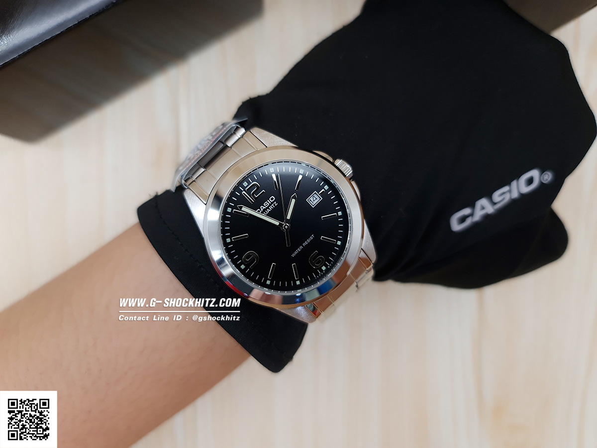 CASIO นาฬิกาคาสิโอ นาฬิกาข้อมือ นาฬิกากันน้ำ นาฬิกาของแท้ ประกันศูนย์ CMG 1 ปี รุ่น MTP-1215A-1A นาฬิกาสีเงิน