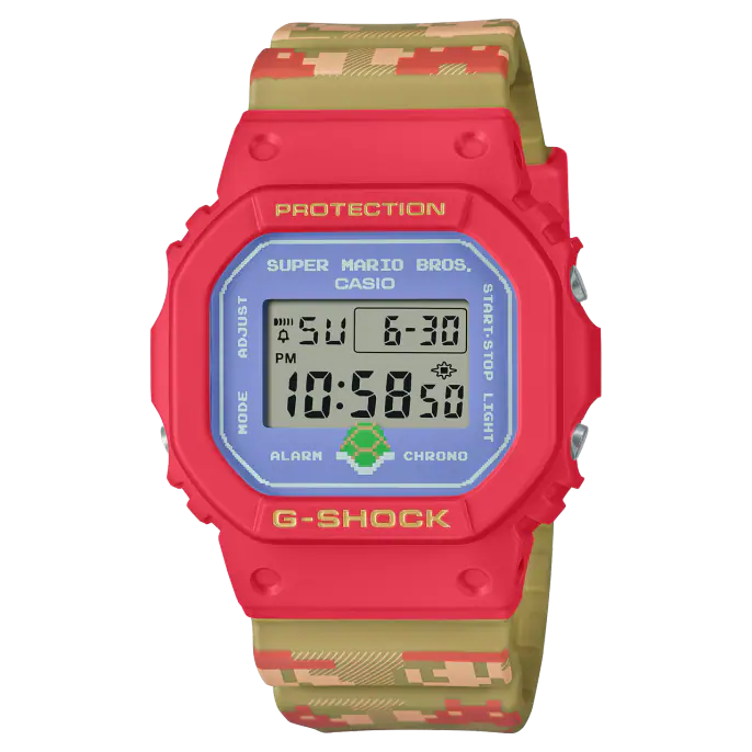 CASIO G-SHOCK นาฬิกาข้อมือ นาฬิกากันน้ำ นาฬิกาของแท้ ประกันศูนย์ CMG 1 ปี รุ่น DW-5600SMB-4 นาฬิกาสีแดง