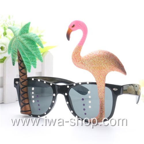 แว่นตา Flamingo บีชปาร์ตี้ แว่นตาแฟชั่น แว่นตาแฟนซี แว่นตากันแดด แว่นตาคอสเพลย์ ปาร์ตี้ฮาวาย ปาร์ตี้ปีใหม่ ฮาโลวีน