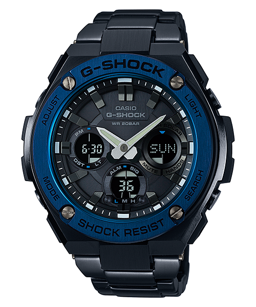 CASIO G-SHOCK นาฬิกาข้อมือ นาฬิกากันน้ำ นาฬิกาของแท้ ประกันศูนย์ CMG 1 ปี รุ่น GST-S110BD-1A2 นาฬิกาสีดำ