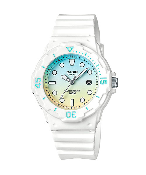 CASIO นาฬิกาคาสิโอ นาฬิกาข้อมือ นาฬิกากันน้ำ นาฬิกาของแท้ ประกันศูนย์ CMG 1 ปี รุ่น LRW-200H-2E2 นาฬิกาสีขาว