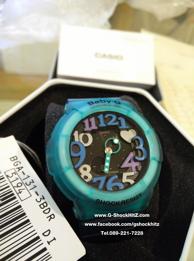 CASIO BABY-G นาฬิกาข้อมือ นาฬิกากันน้ำ นาฬิกาของแท้ ประกันศูนย์ CMG 1 ปี รุ่น BGA-131-3B นาฬิกาสีเขียว