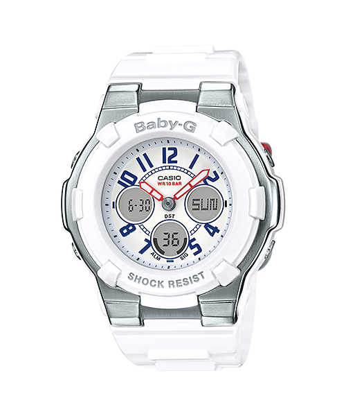 CASIO BABY-G นาฬิกาข้อมือ นาฬิกากันน้ำ นาฬิกาของแท้ ประกันศูนย์ CMG 1 ปี รุ่น BGA-110TR-7B นาฬิกาสีขาว