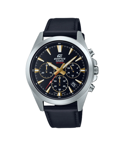 CASIO EDIFICE นาฬิกาข้อมือ นาฬิกากันน้ำ นาฬิกาของแท้ ประกันศูนย์ CMG 1 ปี รุ่น EFV-630L-1A นาฬิกาสีดำ