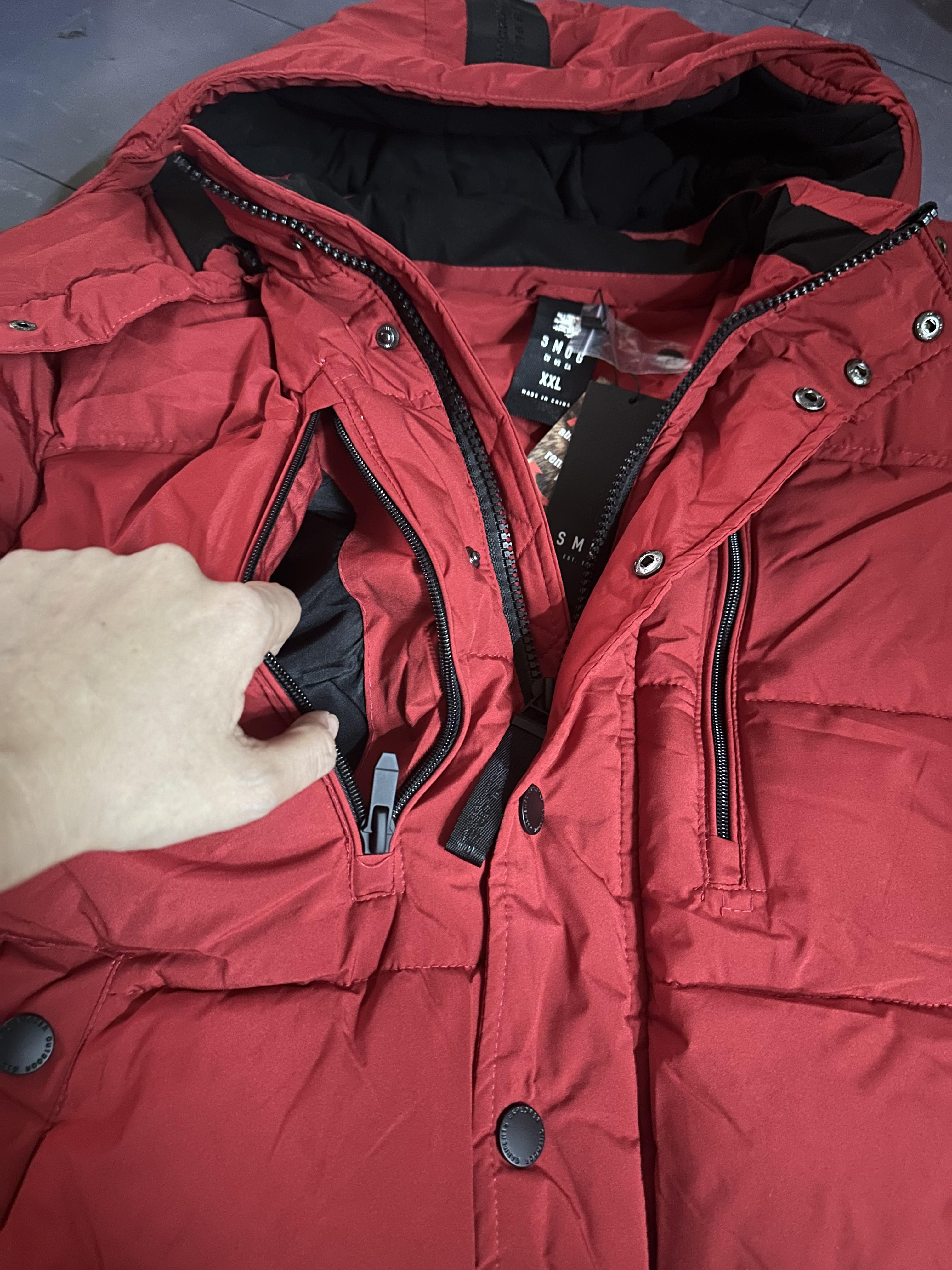 เสื้อกันหนาว เสื้อฮู้ดเฟอร์ บุนวมอุ่น สีขาว แบรนด์ SMOG (padded puffer coat ขาว