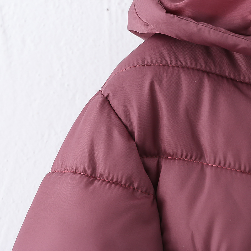 เสื้อกันหนาว เสื้อฮู้ดเฟอร์ บุนวมอุ่น สีแดง แบรนด์ INEXTENSO (padded puffer coat สำเนา