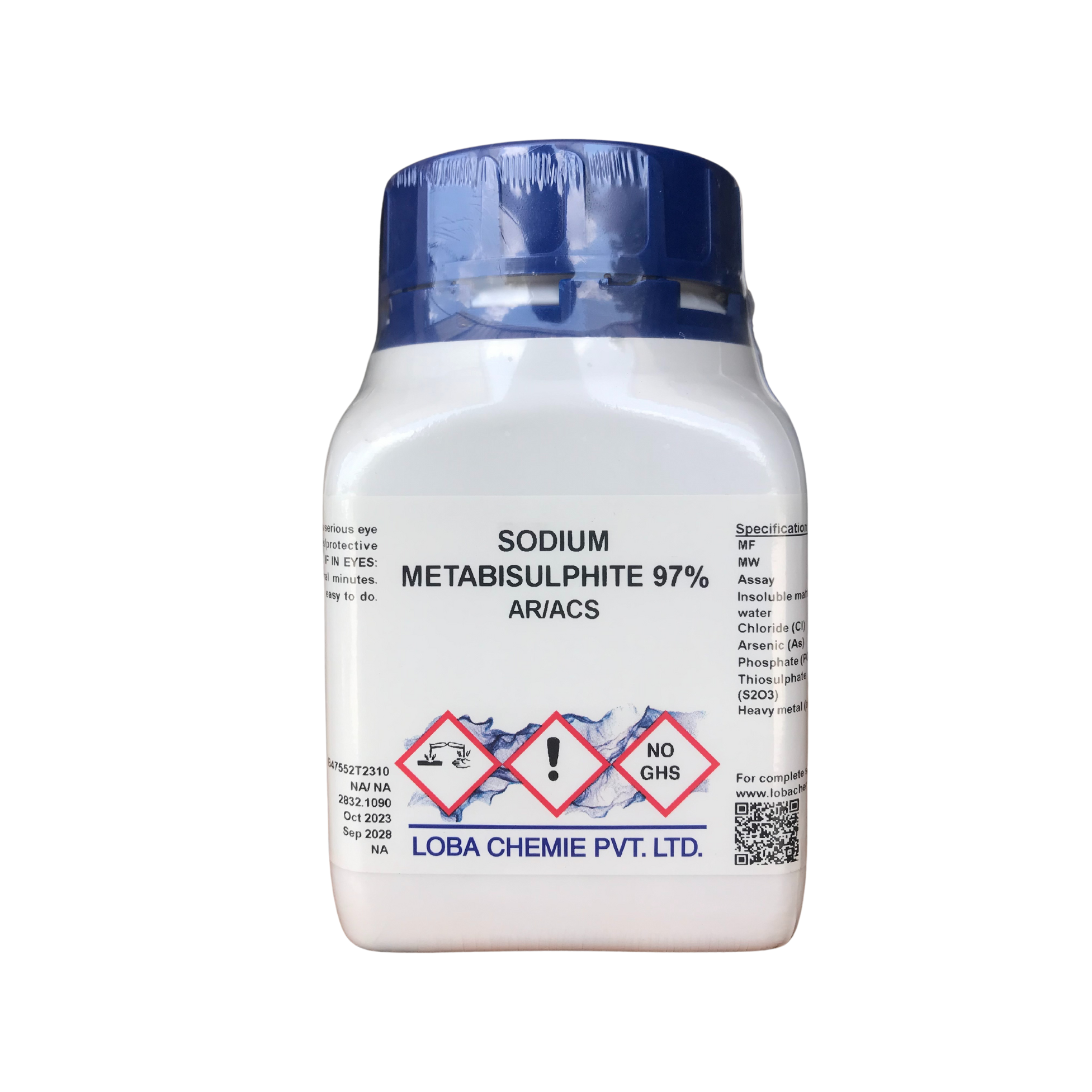 Sodium Metabisulphite 97%, AR/ACS 500 g. Loba Chemie™