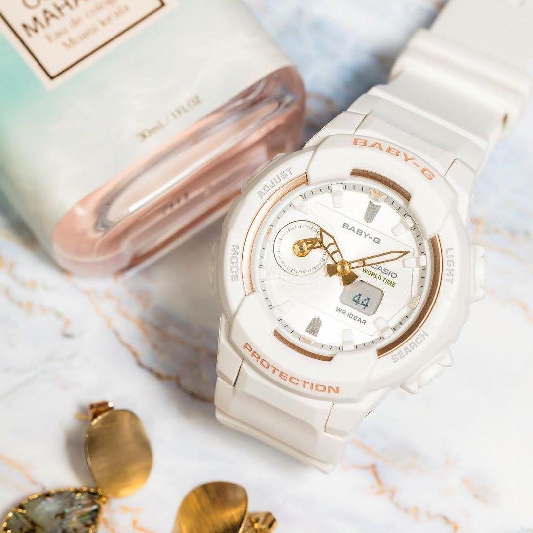 CASIO BABY-G นาฬิกาข้อมือ นาฬิกากันน้ำ นาฬิกาของแท้ ประกันศูนย์ CMG 1 ปี รุ่น BGA-230SA-4A นาฬิกาสีครีม