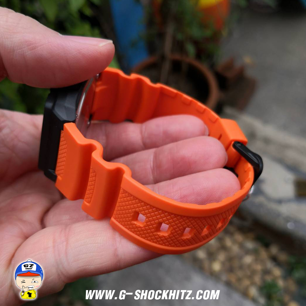 CASIO MID YEAR SALE นาฬิกาคาสิโอ พร้อมส่ง นาฬิกาข้อมือ นาฬิกากันน้ำ นาฬิกาของแท้ BTS ประกันศูนย์ CMG 1 ปี รุ่น W-218H-4B2 นาฬิกาสีส้ม