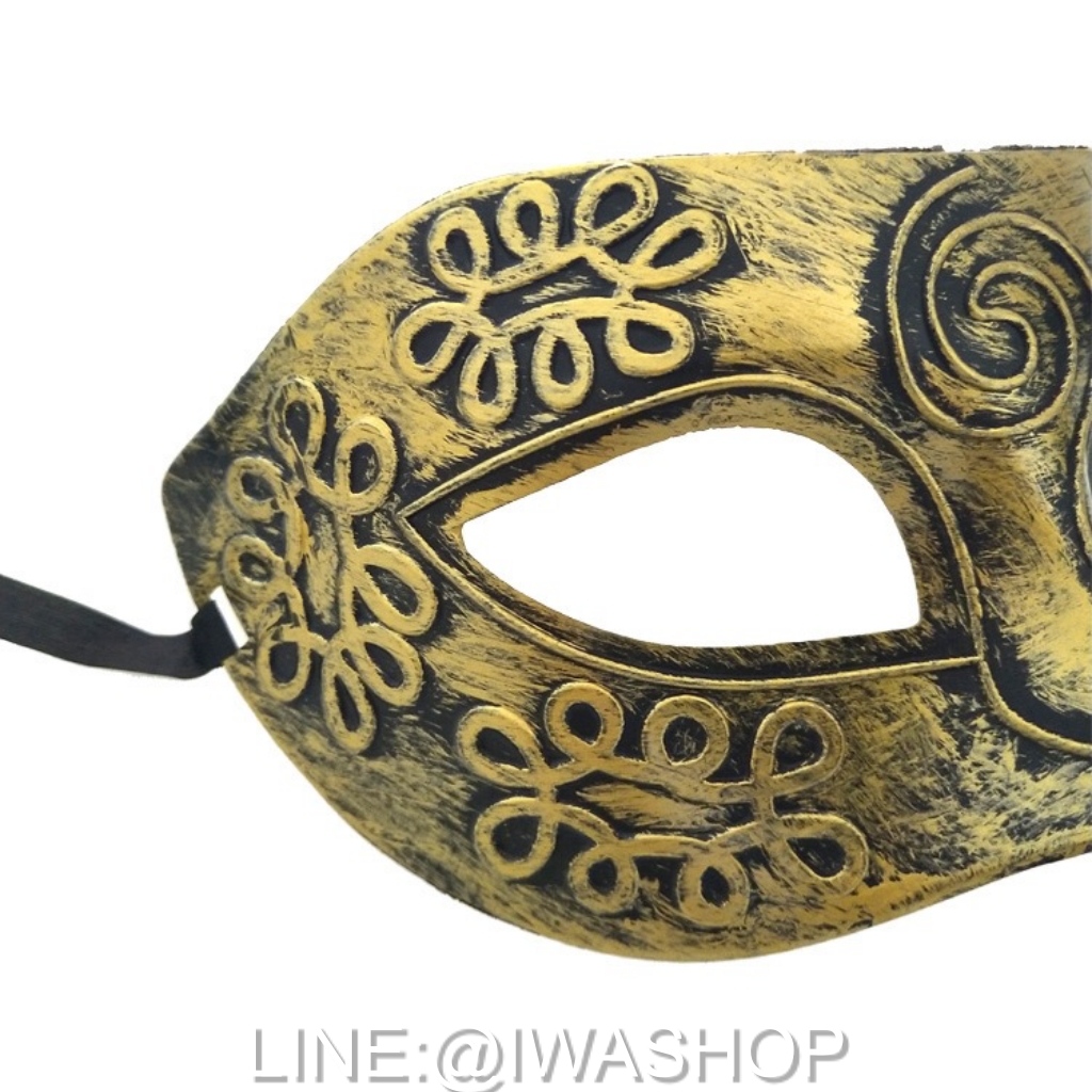 หน้ากากนักรบโรมันกรีกโบราณ สีโลหะโบราณ สไตล์กลาดิเอเตอร์ (Gladiator) Fancy Roman Mask หน้ากากแฟนซี ผู้ชาย หน้ากากแฟนซีครึ่งหน้า หน้ากากแฟนซี diy