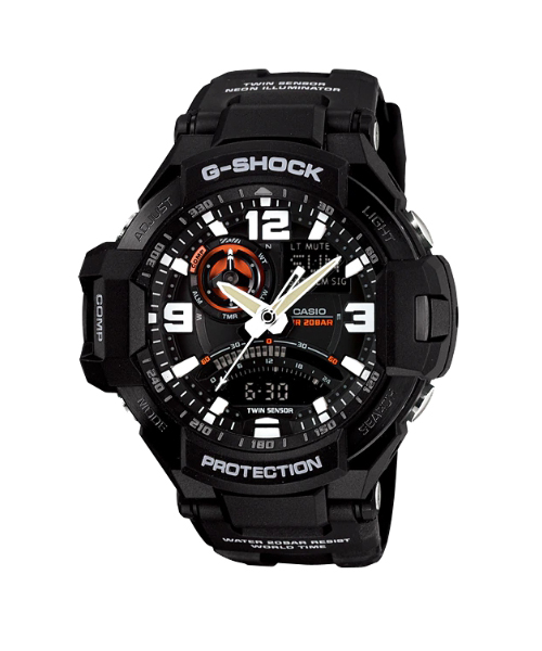 CASIO MID YEAR SALE G-SHOCK นาฬิกาข้อมือ นาฬิกากันน้ำ นาฬิกาของแท้ ประกันศูนย์ CMG 1 ปี รุ่น GA-1000-1A นาฬิกาสีดำ