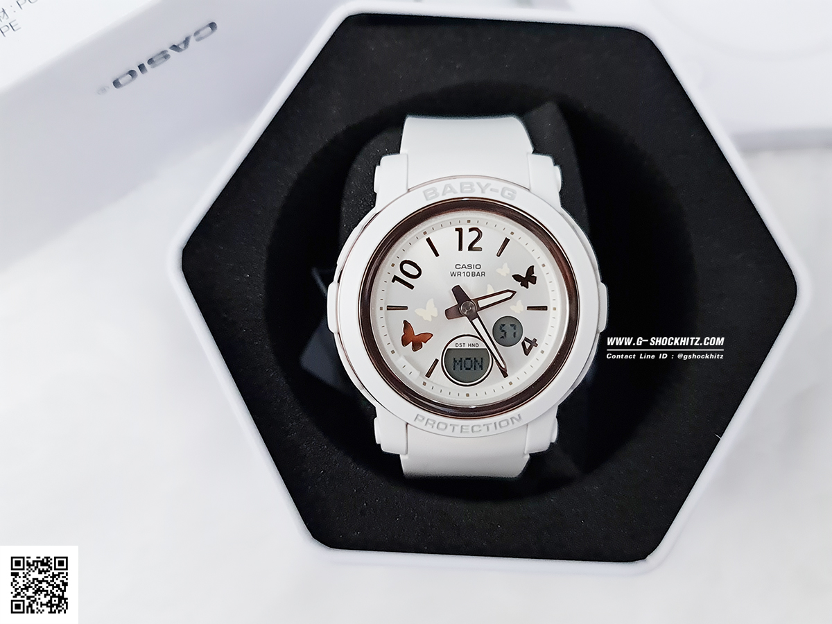 CASIO BABY-G นาฬิกาข้อมือ นาฬิกากันน้ำ นาฬิกาของแท้ ประกันศูนย์ CMG 1 ปี รุ่น BGA-290BD-7A นาฬิกาสีขาว