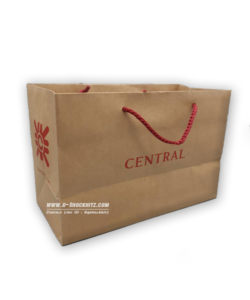 CENTRAL ถุงกระดาษ พร้อมส่ง ถุงสำหรับใส่นาฬิกาข้อมือ ถุงกระดาษหนา PAPER BAG ถุงกระดาษสีน้ำตาล