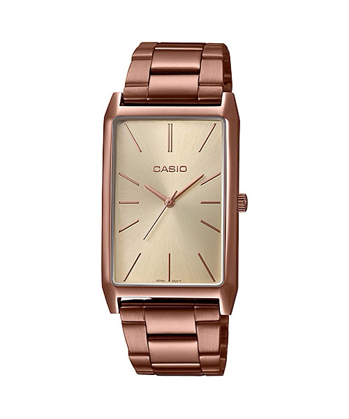 CASIO นาฬิกาคาสิโอ นาฬิกาข้อมือ นาฬิกากันน้ำ นาฬิกาของแท้ ประกันศูนย์ CMG 1 ปี รุ่น LTP-E156R-9A นาฬิกาสีน้ำตาล