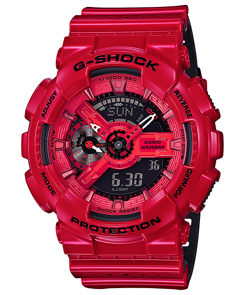 CASIO G-SHOCK นาฬิกาข้อมือ นาฬิกากันน้ำ นาฬิกาของแท้ ประกันศูนย์ CMG 1 ปี รุ่น GA-110LPA-4 นาฬิกาสีแดง