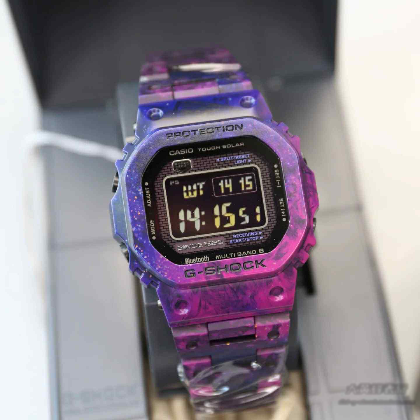 CASIO G-SHOCK นาฬิกาข้อมือ นาฬิกากันน้ำ นาฬิกาของแท้ ประกันศูนย์ CMG 1 ปี รุ่น GCW-B5000UN-1 นาฬิกาสีม่วง