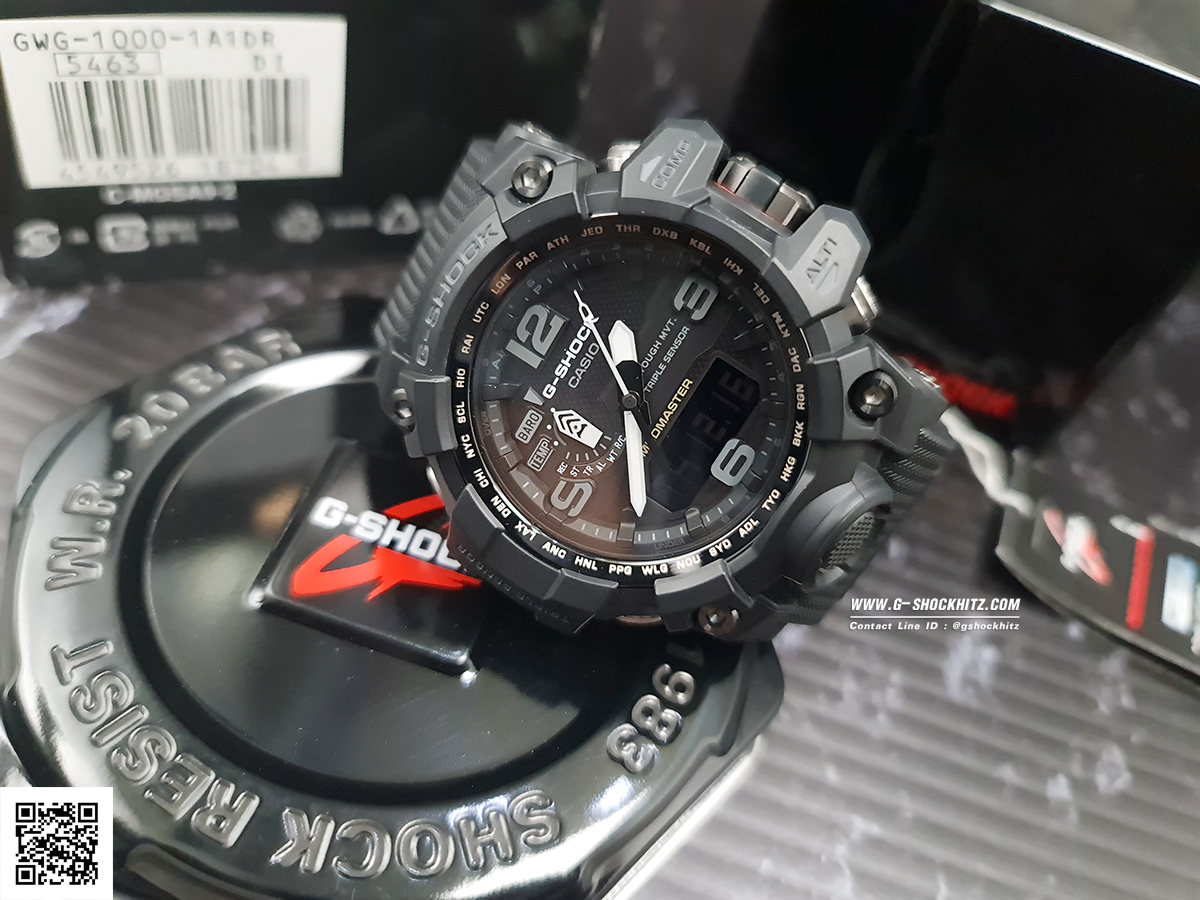 CASIO MID YEAR SALE G-SHOCK นาฬิกาข้อมือ นาฬิกากันน้ำ นาฬิกาของแท้ ประกันศูนย์ CMG 1 ปี รุ่น GWG-1000-1A1 นาฬิกาสีดำ