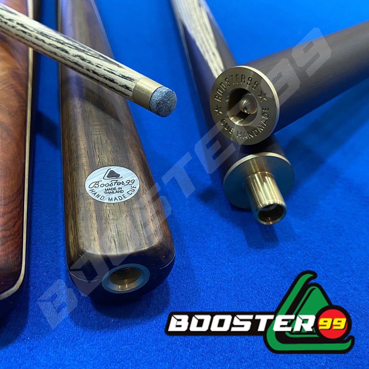 [MB07] ไม้คิว 2ท่อน จำปาแหลม 5 จำปา (ป้ายขาว)