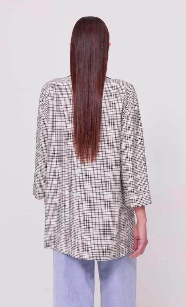 เสื้อโค้ท เบลเซอร์ โค้ทลายตาราง checked แบรนด์ STRADIVARIUS