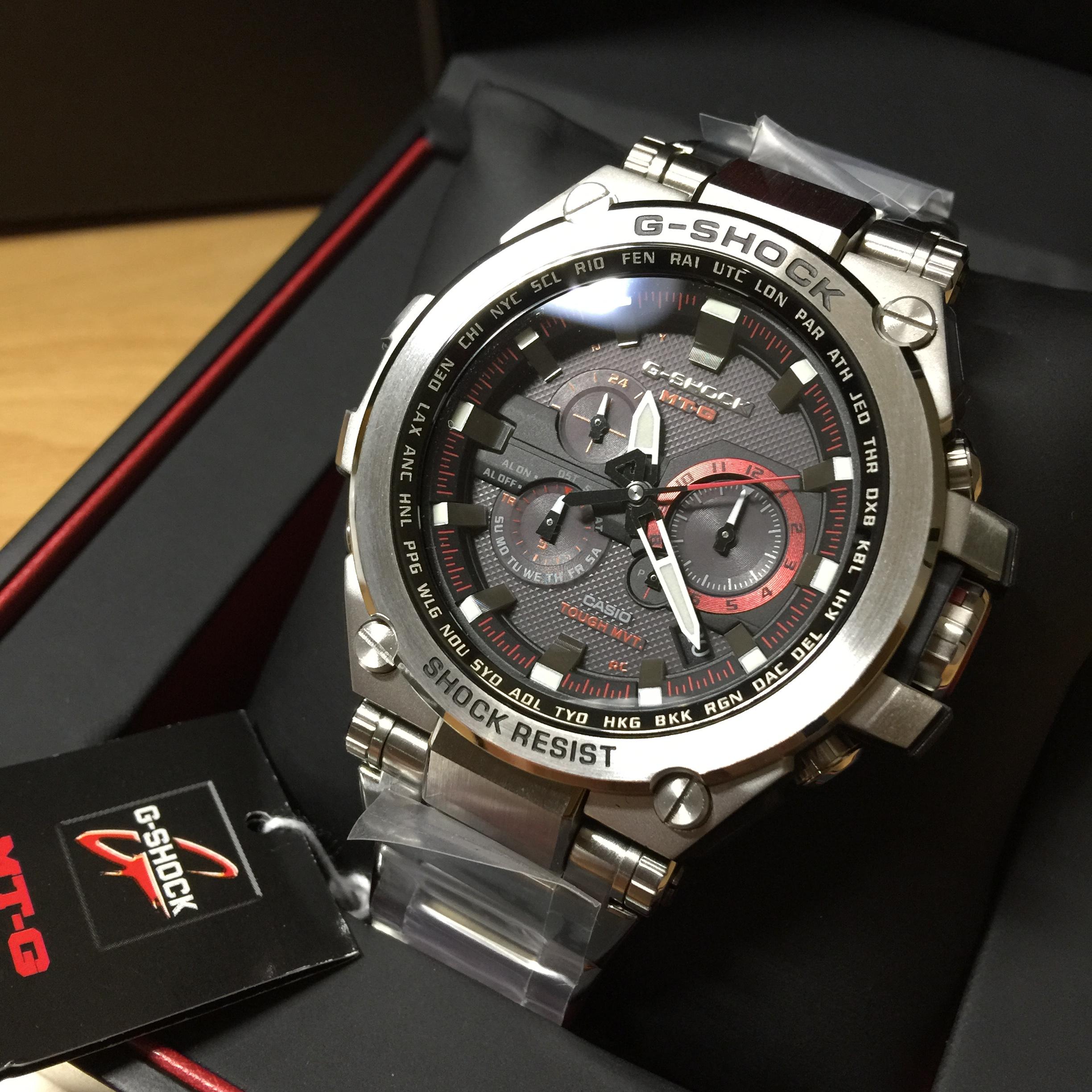 CASIO G-SHOCK นาฬิกาข้อมือ นาฬิกากันน้ำ นาฬิกาของแท้ ประกันศูนย์ CMG 1 ปี รุ่น MTG-S1000D-1A4 นาฬิกาสีเงิน