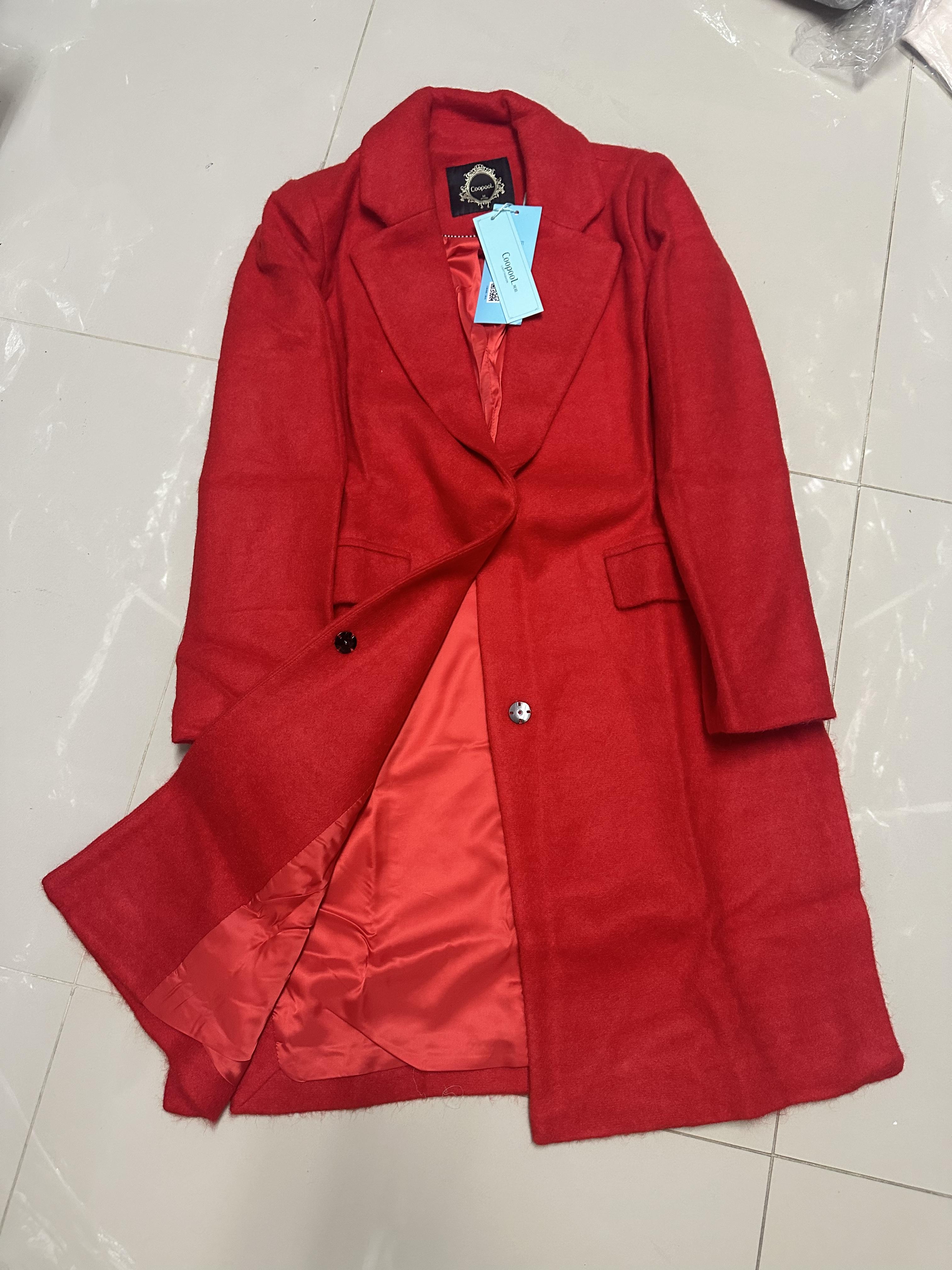 เสื้อโค้ท เสื้อกันหนาว เนื้อผ้าสักหลาดวูล สีเทา แบรนด์ COOPOOL