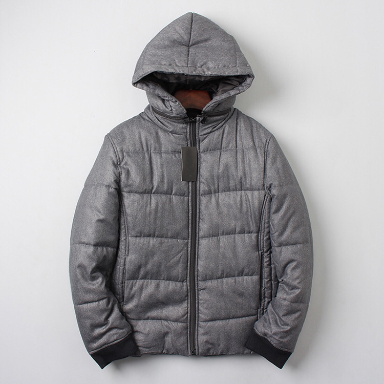 เสื้อกันหนาว ติดฮูท เสื้อบอมเบอร์ บุนวมอุ่น แบรนด์ญี่ปุ่น Lightweight Puffer Jacket สำเนา เทา
