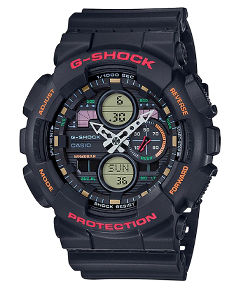 CASIO G-SHOCK นาฬิกาข้อมือ นาฬิกากันน้ำ นาฬิกาของแท้ ประกันศูนย์ CMG 1 ปี รุ่น GA-140-1A4 นาฬิกาสีดำ