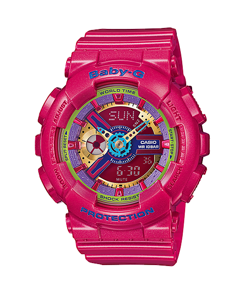 CASIO MID YEAR SALE BABY-G พร้อมส่ง นาฬิกาข้อมือ นาฬิกากันน้ำ นาฬิกาของแท้ ประกันศูนย์ CMG 1 ปี รุ่น BA-112-4A นาฬิกาสีชมพู
